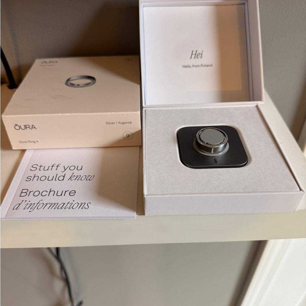 Oura Silver Ring Gen 4, size 9